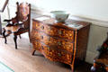 Chest of drawers & carved chairs at Pollok House. Glasgow, Scotland.