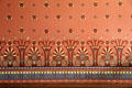 Stenciled dining room wall at Holmwood. Glasgow, Scotland.