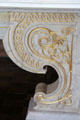 Gilded details of marble sideboard in dining room at Holmwood. Glasgow, Scotland.