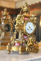 Mantle clock in drawing room at Holmwood. Glasgow, Scotland.