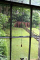 Back yard at Tenement House museum. Glasgow, Scotland.