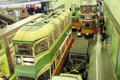 Streetcars at Riverside Museum. Glasgow, Scotland.