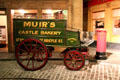Closed bakery van by Barrie at Riverside Museum. Glasgow, Scotland.