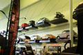Collection of automobiles at Riverside Museum. Glasgow, Scotland.
