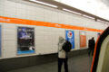 Graphics of Hillhead station of Glasgow Subway. Glasgow, Scotland.