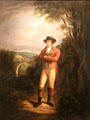 Robert Burns on banks of River Doon by unknown at Robert Burns Birthplace Museum. Alloway, Scotland.