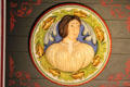 James IV replica painted ceiling carving in Stirling Castle Great Hall. Stirling, Scotland.