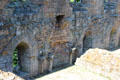 Ruins of fireplace at Dunfermline Palace. Dunfermline, Scotland.