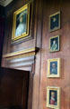 Jane, Countess of Hopetoun by Katherine Read plus other portraits in Small Library at Hopetoun House. Queensferry, Scotland.