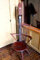 Wooden spindle back chair in the servants' area at Hopetoun House. Queensferry, Scotland.