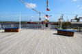 Verandah deck on Royal Yacht Britannia. Edinburgh, Scotland.