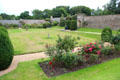 Sunken garden at Abbotsford House. Melrose, Scotland.