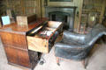 Sir Walter Scott's desk by Gillow of Lancaster in the Study at Abbotsford House. Melrose, Scotland.