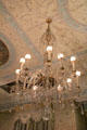 Chandelier in ballroom at Manderston House. Duns, Scotland.