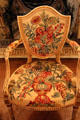 Embroidered armchair in drawing room at Manderston House. Duns, Scotland.