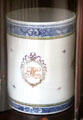 Blue & white porcelain beaker with initials RC at Manderston House. Duns, Scotland.