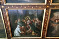 Ceiling painting of Christ raising Lazarus from grave by Jacob de Wet in chapel at Glamis Castle. Angus, Scotland.