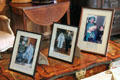 Royal family photos in Queen Mother sitting area at Glamis Castle. Angus, Scotland.