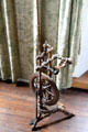 Spinning wheel like ones that Mary Queen of Scots used in Queen's bedchamber at Falkland Palace. Falkland, Scotland.