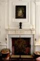 Drawing room fireplace in Adamesque style at Kellie Castle. Pittenweem, Scotland.