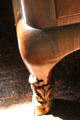 Robert Lorimer's signature design of feet on his bookshelf cabinet at Kellie Castle. Pittenweem, Scotland.