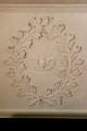 Plaster ceiling sculpture in Earl's bedroom at Kellie Castle. Pittenweem, Scotland.