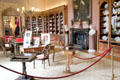 Library displaying porcelain collection at Scone Palace. Perth, Scotland.