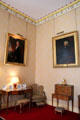 Portraits & furnishings in Ambassador's room at Scone Palace. Perth, Scotland.
