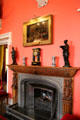 Inner hall fireplace with carytids possibly from chimneypieces of original palace at Scone Palace. Perth, Scotland.