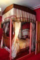 Canopy bed made for queen's visit in Queen Victoria suite at Scone Palace. Perth, Scotland.