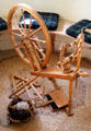 Spinning wheel at Craigievar Castle. Alford, Scotland.
