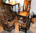 Children's chairs at Crathes Castle. Crathes, Scotland.