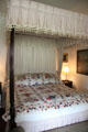 Four-poster bed in Pink Room at Castle Fraser. Aberdeenshire, Scotland.