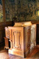 Organ console in Gallery at Fyvie Castle. Turriff, Scotland.
