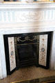 Adamesque bedroom fireplace with tile surround at Haddo House. Methlick, Scotland.
