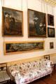 Paintings on display in house museum setting of Duff House. Banff, Scotland.
