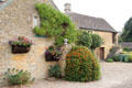 "Home Farmhouse" with wall bedecked by flowers & plantings. Upper Slaughter, England