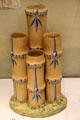 Wedgwood Caneware flower holder mimics Chinese bamboo at World of Wedgwood. Barlaston, Stoke, England.