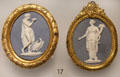 Hebe with Eagle & Flora medallions of Wedgwood blue jasper in ormolu frames by Matthew Boulton at World of Wedgwood. Barlaston, Stoke, England.
