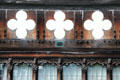 Carved wooden window frames at Wightwick Manor. Wolverhampton, England.