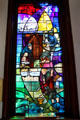 Ireland Famine window at Belfast City Hall. Belfast, Northern Ireland.