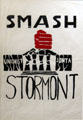 Smash Stormont poster at Linen Hall Library. Belfast, Northern Ireland.