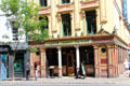 Front facade with decorations dating from c1885 of Crown Liquor Saloon. Belfast, Northern Ireland