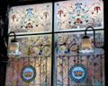 Stained glass in Crown Liquor Saloon. Belfast, Northern Ireland.