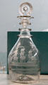 Glass decanter marked Mary Carter of Dublin at Ulster Museum. Belfast, Northern Ireland.