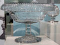 Glass turn over rim bowl possibly Waterford at Ulster Museum. Belfast, Northern Ireland.