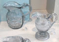 Glass jugs by Waterford at Ulster Museum. Belfast, Northern Ireland.