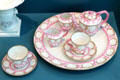Porcelain shell cabaret tea service set by Belleek at Ulster Museum. Belfast, Northern Ireland.