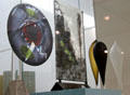 Collection of modern art glass at Ulster Museum. Belfast, Northern Ireland.
