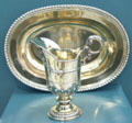 Silver ewer & basin by David Willaume of London at Ulster Museum. Belfast, Northern Ireland.